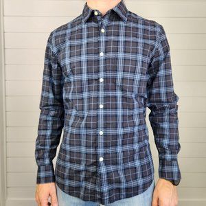 Banana Republic | Casual | Men's | Medium | Untucked Fit | Plaid | Blue